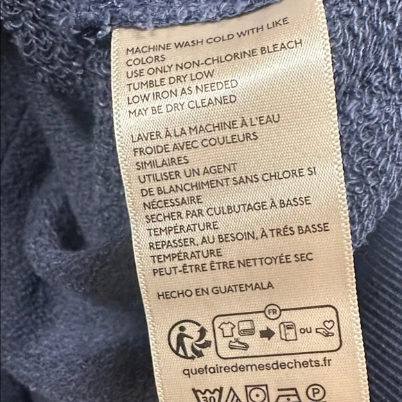 Free People Camden Graphic Pullover Sweatshirt Navy Combo 13 Size Medium - Picture 14 of 14